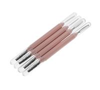 GANAZONO 4Pcs Stainless Steel Eyebrow Brush and Comb Set with Protective Cap, Metal Lash Separator Tool for Mascara Grooming, Brow Shaping and Eyelash Detangling in Beauty Care