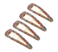 GANAZONO 4pcs Unique Hairpin Clip for Women Girls Water Drop Crystal Rhinestone Duckbill Hairpin Hair Clip Sturdy Alloy and Snap Closure for Versatile Hairstyles