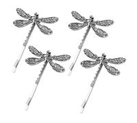 GANAZONO 4pcs Vintage Dragonfly Hair Clips Elegant Metal Barrettes for Women Country Style Hair Accessories Unique Dragonfly Design for Charming Hairstyles