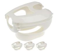 GANAZONO 4Pcs White Pigeon Medicine Feeding Holder Bird Injection Stand Fixed Frame Rack Leg Ring for Racing and Game Birds Poultry Use