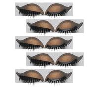 GANAZONO 5 Pairs 3D Lazy Eyeshadow and Eyelash Stickers Kit for Women - Pre-Cut Instant Eye Makeup Patch Set for Natural Look, No Mess Application, Suitable for Travel and Daily Use