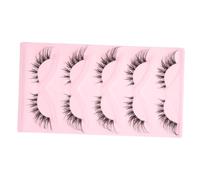 GANAZONO 5 Pairs Lightweight False Eyelash Strips Natural Wispy Faux Lashes for Daily Wear and Stage Makeup DIY Eye Lash Extensions for Women and Teens