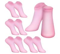 GANAZONO 5 Pairs Moisturizing Silicone Socks for Women Gel Soaking Foot Care Socks for Dry Cracked Feet Sleep Use and Protective Footwear