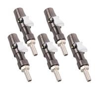 GANAZONO 5 Sets Heavy Duty Tire Inflator Chuck with Self-Locking Air Nozzle Adapter Air Hose Nozzle for Secure Inflation Compatible with Car Truck Bike Tires Garage and Roadside Use