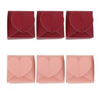 GANAZONO 50pcs Heart Wedding Candy Boxes Paper Candy Packing Box with Delicate Paper Material and Unique Heart Shape, for Wedding and Other Occasions, Can be Filled with Small Items