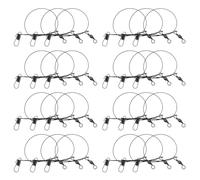 GANAZONO 50pcs High Strength Steel Fishing Leaders Flexible Leader Wire with Swivel Snap Abrasion Resistant Saltwater Fishing Supplies Enhanced Control for Increased Catch Success