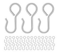 GANAZONO 50pcs Metal S-Hooks Seat Cover Hooks for Car Seat Covers Compact Design Resistant to Deformation Sturdy Iron Construction for Automotive Interior Space Optimization