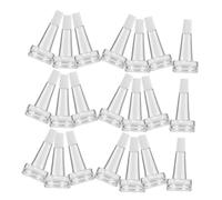 GANAZONO 50Pcs Transparent Vial Bottle Cap with Teeth Horn Design for Precise Essence Extraction for Skincare DIY Formulations