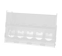 GANAZONO 5Holes Rutin Chicken Feeder Automatic Pet Feeding Case Transparent Multi Use Poultry Food Feeding Box Durable Acrylic Easy to Clean for Chicks and Poultry Supplies