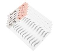 GANAZONO 5pcs Black Eyebrow Stickers High Adhesion Imitation Eye Brows Temporary Tattoo Peel-off for Natural Realistic and Instant Sparse Brow Enhancement