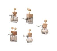 GANAZONO 5pcs Car Aroma Diffuser Bottle Perfume Bottle with Rotatable Clip for Car and Home Multi Purpose Air Freshener Pendant Refreshing Essential Oil Diffuser for Stress Relief
