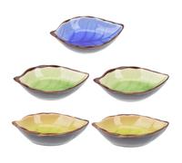 GANAZONO 5Pcs Ceramic Essential Oil Bowls Set Ice Crackle Glaze Multi-Function Aroma Blending Bowls Beauty Salons Decorative for Home Use