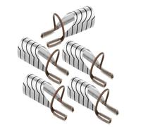 GANAZONO 5pcs Crystal Nail Extensions False Nails Tips Press French Tip Manicure Diy Tools for Home Salon