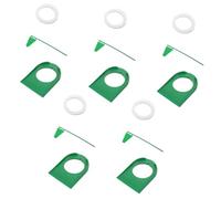 GANAZONO 5pcs Golf Putting Practice Cup Set with Flag Indoor Training Aid Sturdy Plastic Regulation Size for Golf Enthusiasts for Home Practice
