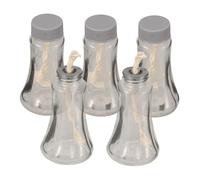 GANAZONO 5pcs Mini Glass Alcohol Lamp Burner 30ml Sealed Desktop Alcohol Burner for Camping Picnic and Laboratory Experiment Use