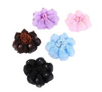 GANAZONO 5pcs Ruffles Hair Nets Hair Accessories for Women Convenient Net Flower Headdress for Dancing and Everyday Use
