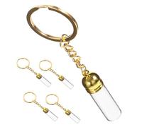 GANAZONO 5pcs Small Perfume Bottle Keychain Glass Hanging Pendant Creative Keychain Tiny Bottle