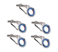GANAZONO 5pcs Stainless Steel Fishing Rod Tips Convenient Fishing Repair Accessories Professional Angling Supply for Quick Rod Repairs Lightweight Tangling Design
