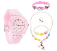 GANAZONO 5pcs Unicorn Watch Bracelet Set Silicone Cartoon Wristwatch