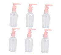 GANAZONO 6 Pcs Transparent Cosmetic Containers Portable Duckbill Spray Bottles for Travel Lightweight PE Material for Lotion Shampoo Creams Toiletries Random Color