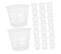 GANAZONO 60Pcs Hydroponic Net Cups Reusable Plastic Mesh Nursery Grow Baskets Lightweight Root Visible Planter for Water Plant Cultivation and DIY Gardening Projects