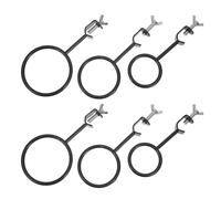 GANAZONO 6pcs Adjustable Iron Flask Beaker Clamp Rings with Safety Focused Design, Lab Ring Support Clamps for Glassware and Beakers, for Scientific Research and Classrooms