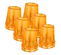 GANAZONO 6Pcs Anti-Slip Cane Tips Replacement Rubber Covers for Walking Sticks Crutches Winter Use Yellow Foot Protectors for Elderly Safety