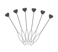 GANAZONO 6pcs Black Heart Hair Beader Tool Quick Elastic Hair Tie Braiding Accessories for Kids Girls Ponytail Styling and French Braid Care