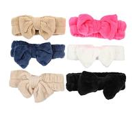 GANAZONO 6Pcs Coral Fleece Makeup Headbands for Women Soft Skincare Hairbands for Spa Face Washing Chic Fashionable Design Keeps Hair Neat Tidy for Ladies