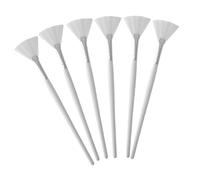 GANAZONO 6pcs Fan-shaped Facial Mask Brushes Ergonomic Handle Face Mask Applicators for Even Application of Peel Serum at Home Professional Use