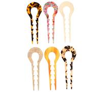 GANAZONO 6pcs Fashionable Hair Sticks Hairpin Tortoise Shell Hair Pin for Women Girls Wedding Accessories