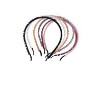 GANAZONO 6pcs Hair Accessories Wedding Guest Elastic Shiny Headbands Crystal Headband Hand Knitted Hair Hoop Daily Wear