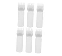 GANAZONO 6pcs Hair Dye Applicator Bottles with Comb Brush Graduated Scale Hair Coloring and Oiling Bottles for Salon Use and Styling