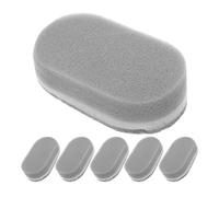 GANAZONO 6pcs Kitchen Scrub Brushes with Comfortable Grip for Dishes Pots and Pans Cleaning Dual-Function Sponge and Scouring Pad for Stain Removal and Versatile Kitchen Use