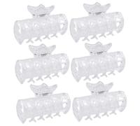 GANAZONO 6pcs Mesh Hot Roller Securing Clips Heat Resistant Hair Curler Jaw Clamps for Salon Styling and Digital Perm Machines