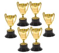 GANAZONO 6pcs Mini Plastic Trophy Awards for Competitions Games Classroom Prizes Celebrate Achievements with Fun Vivid Design