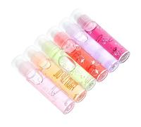 GANAZONO 6pcs Moisturizing Lip Oil Gloss Fruit-flavored Hydrating Balm for Transparent Non-sticky Gloss Avocado Strawberry Cherry Flavors