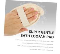GANAZONO 6pcs Natural Loofah Exfoliating Pads for Face Cleansing Scrubbing Soft Cotton Linen Material Oval Shower Sponge for Newborns Boy Girl and Family Bath Use