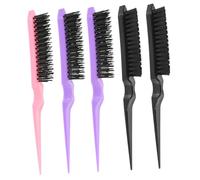 GANAZONO 6pcs Portable Folding Comb Set Double-use Salon Hair Brush for Straight and Curly Hair Men and Women Travel Styling Tool Random Color