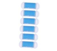 GANAZONO 6Pcs Replacement Electronic Foot File Rollers for Dead Skin Removal Curved Design Pedicure Tool Heads Blue for Professional Foot Care and Callus Exfoliation