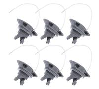 GANAZONO 6Pcs Replacement Inflatable Air Valve Caps with Cord for Kayak Paddle Board Raft, 8-Hole Seal Covers in Grey, Boat Air Plug Kit for Scupper Hole Maintenance