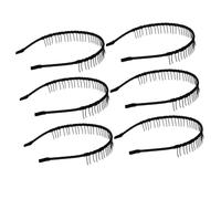 GANAZONO 6pcs Slip Hairband Covered Teeth Headband Headband Teeth Comb Hairband for Women Men for Daily Wear and Keeping Hair Neat While Adding Stylish Touch