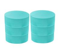 GANAZONO 6pcs Small Blue Curling Hair Sponges Hair Fixing Tool Soft Sponge Rings for Heatless Styling Suitable for Home and Salon Use