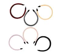 GANAZONO 6pcs Solid Woven Braided Hairband for Women Girls Party Hair Accessories Comfortable Fabric Design
