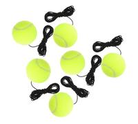 GANAZONO 6pcs Tennis Practice Equipment with Elastic Rope for Rebound Training Portable Tennis Trainer Ball for Beginners Reliable Bounce Easy Setup for Home Exercise and Skill Improvement