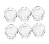 GANAZONO 6Pcs Thickened Glass Cupping Jar Home Therapy Tool for Circulation Smooth Mouth Design Suction Cups for Dry Wet Cupping Therapy