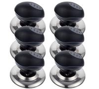 GANAZONO 6pcs Universal Lid Handle Replacement, Stainless Steel Pp, Black