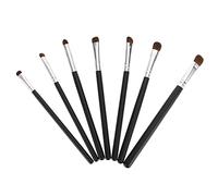 GANAZONO 7Pcs Portable Eye Makeup Brush Premium Eyeshadow and Eyeliner Brushes with Handles and Ferrules for Daily and Professional Use