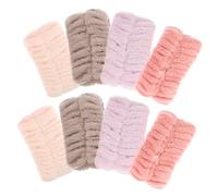 GANAZONO 8pcs Flannel Wristbands for Washing Face with Good Elasticity and Water Prevention, Comfortable round Wrist Bands Suitable for Taking Care of Your Skin and Spa
