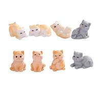 GANAZONO 8pcs Realistic Hand-painted Kitten Figurines Detailed Cat Ornaments for Decoration for Boys and Girls Birthdays and Christmas Cake Toppers